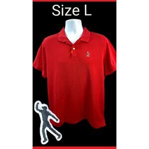 Nike Tiger Woods TW Fist Pump Logo 82 Masters Polo Golf Shirt Red L DC0347-657